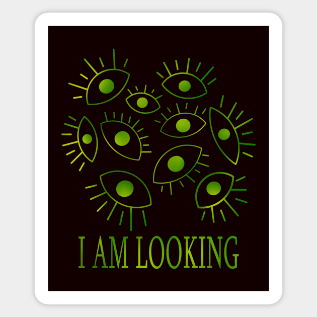 I Am Looking Sticker by rollingtape